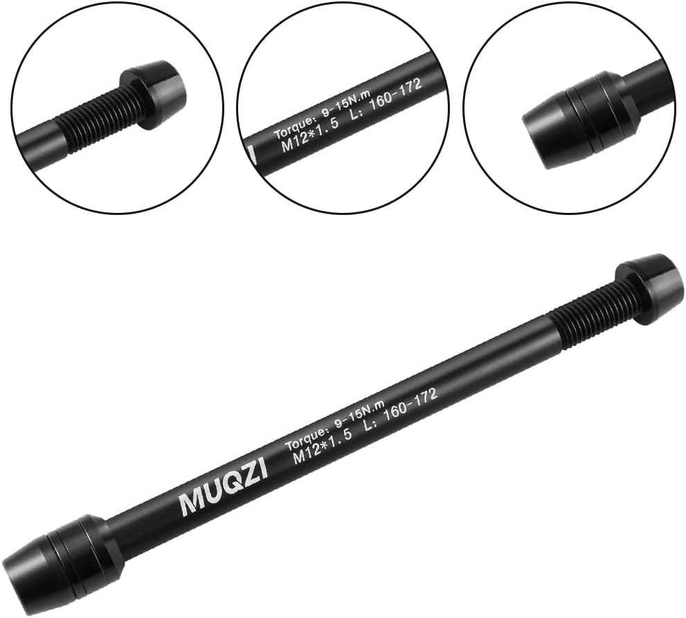 Bike Trainers Thru Axles,Bike Thru Axle,Bicycle Trainer Thru Axle,Replacement Skewer Axle,For Bicycle Indoor Trainer,For Rear Wheel Attachment Trainer,Black image number 2