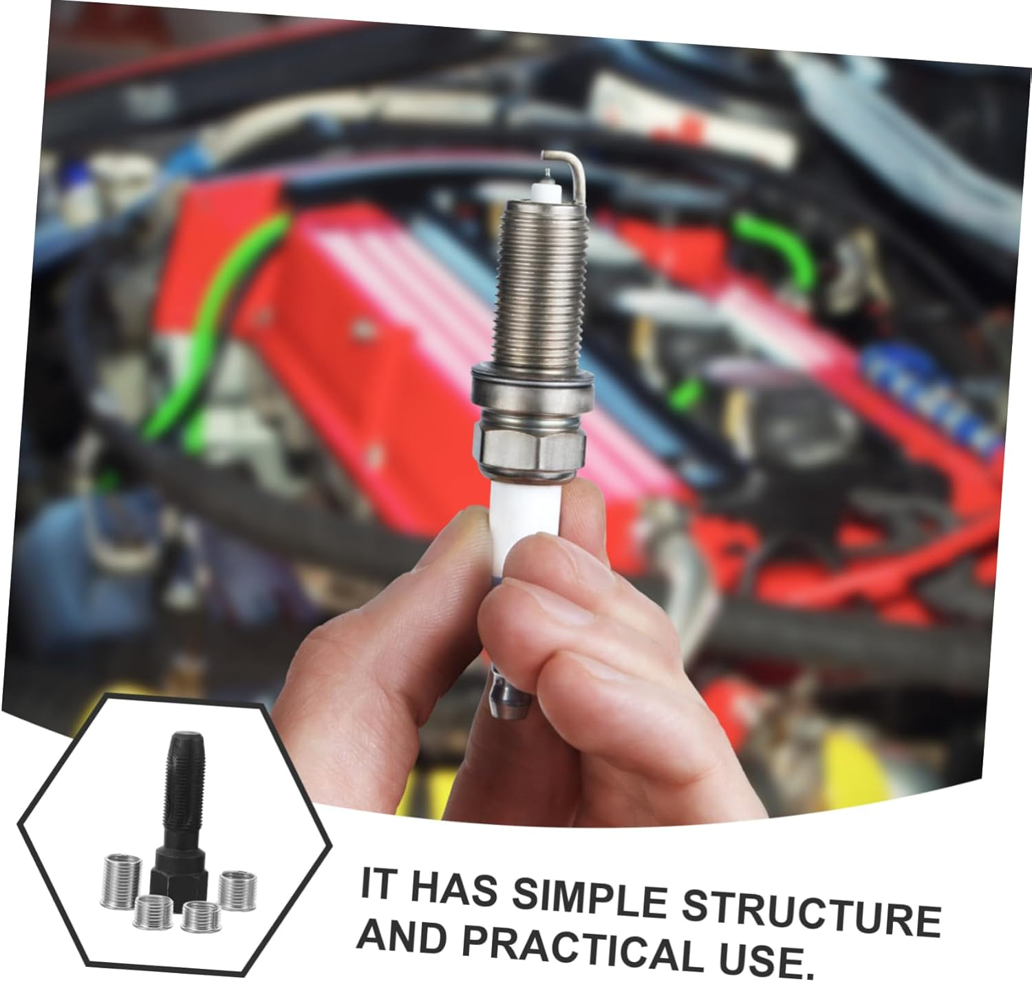 COSMEVIVI 1Set Spark Thread Repair Tool Engine Repair Kit for Damaged Threads High Versatile Fixing for Automotive Maintenance image number 6