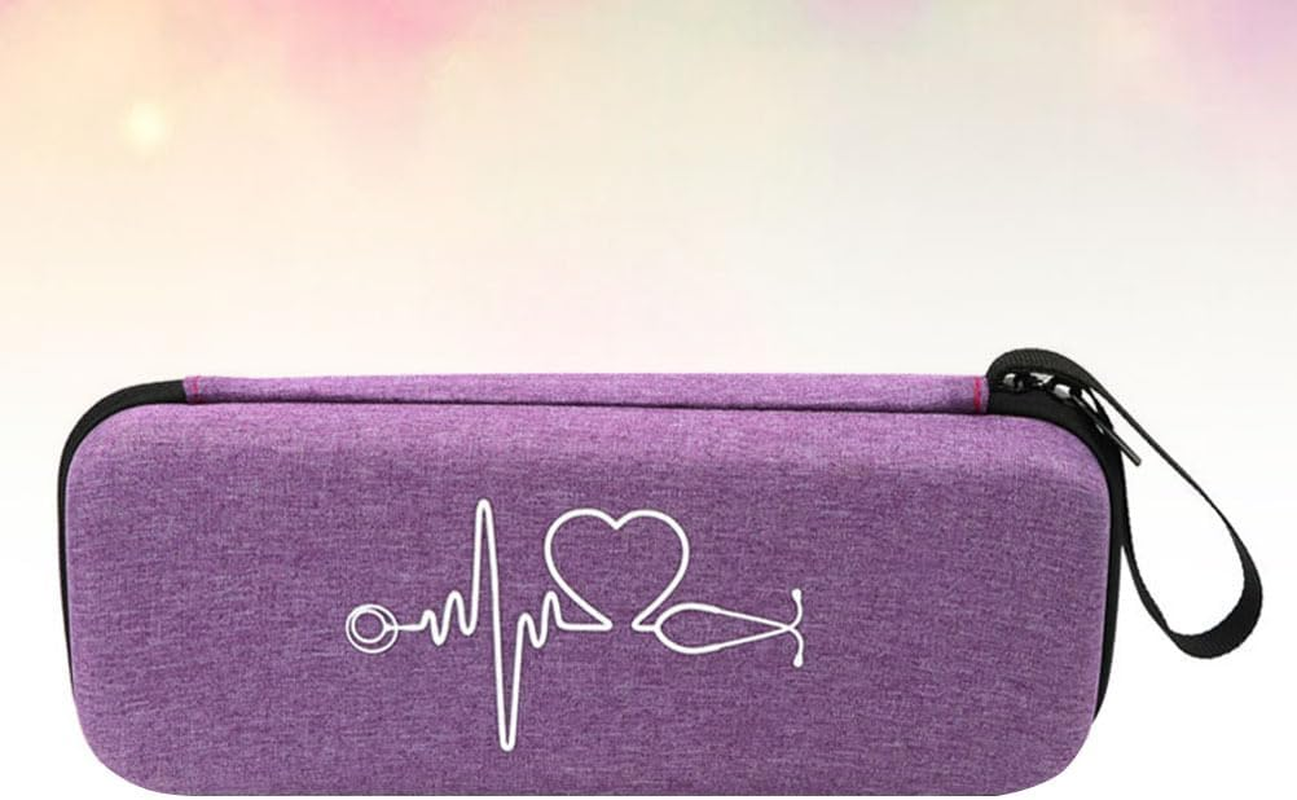 Baluue 1Pc Portable Stethoscope Case with Inner Mesh Pocket Shockproof Storage Bag Compatible with Litш Compact Design for Easy Carrying Pouch for Accessories Options - Red image number 2