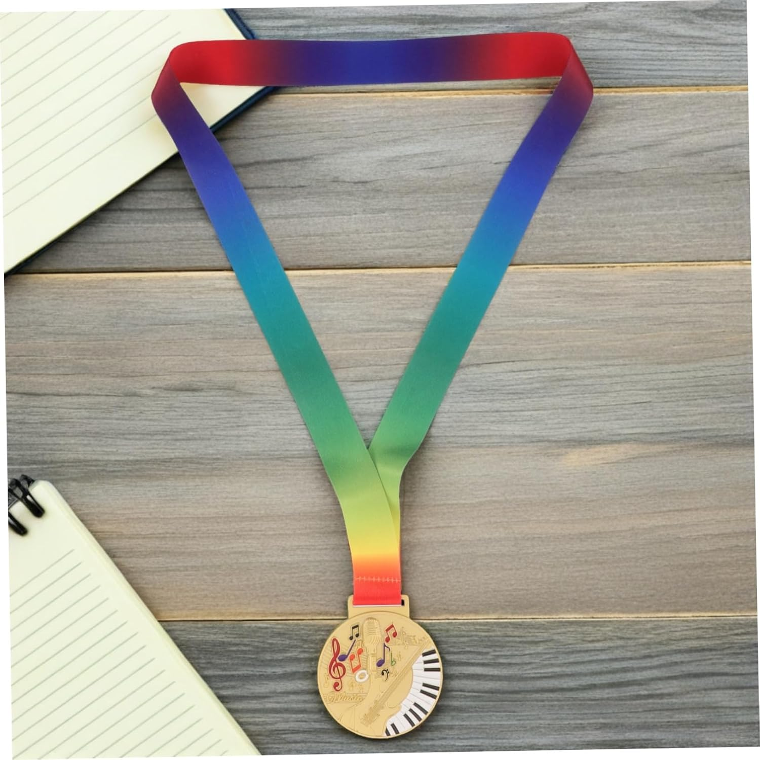 Abaodam Music Note Award Medals with Neck Ribbon for Zinc Alloy Musical Competition Medals Shows Performances and Awards Keepsake image number 5