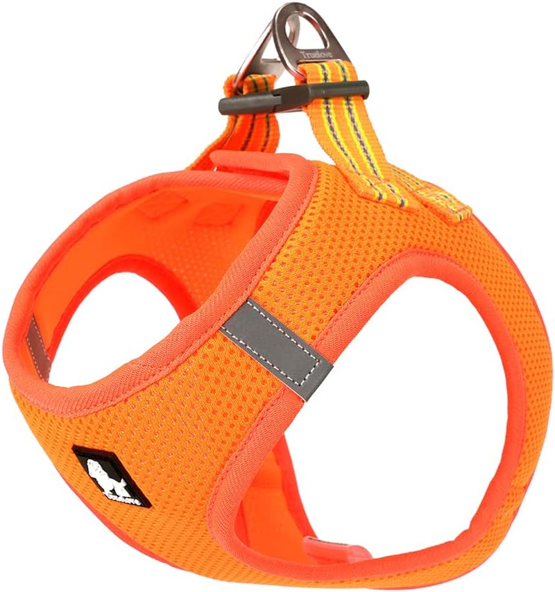 TRUE LOVE Dog Harness Soft Air Mesh Adjustable Reflective Pet Vest for Small and Medium Breeds, Small, Moss Green