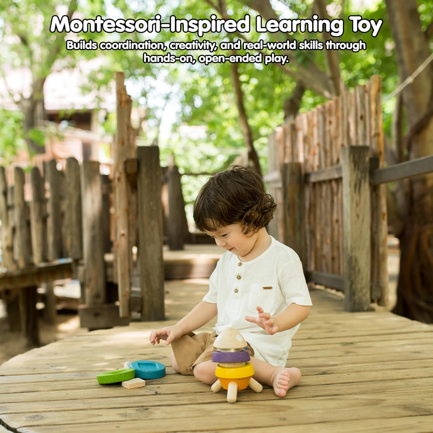 Plantoys - Stacking Rocket - Multicolor image number 3