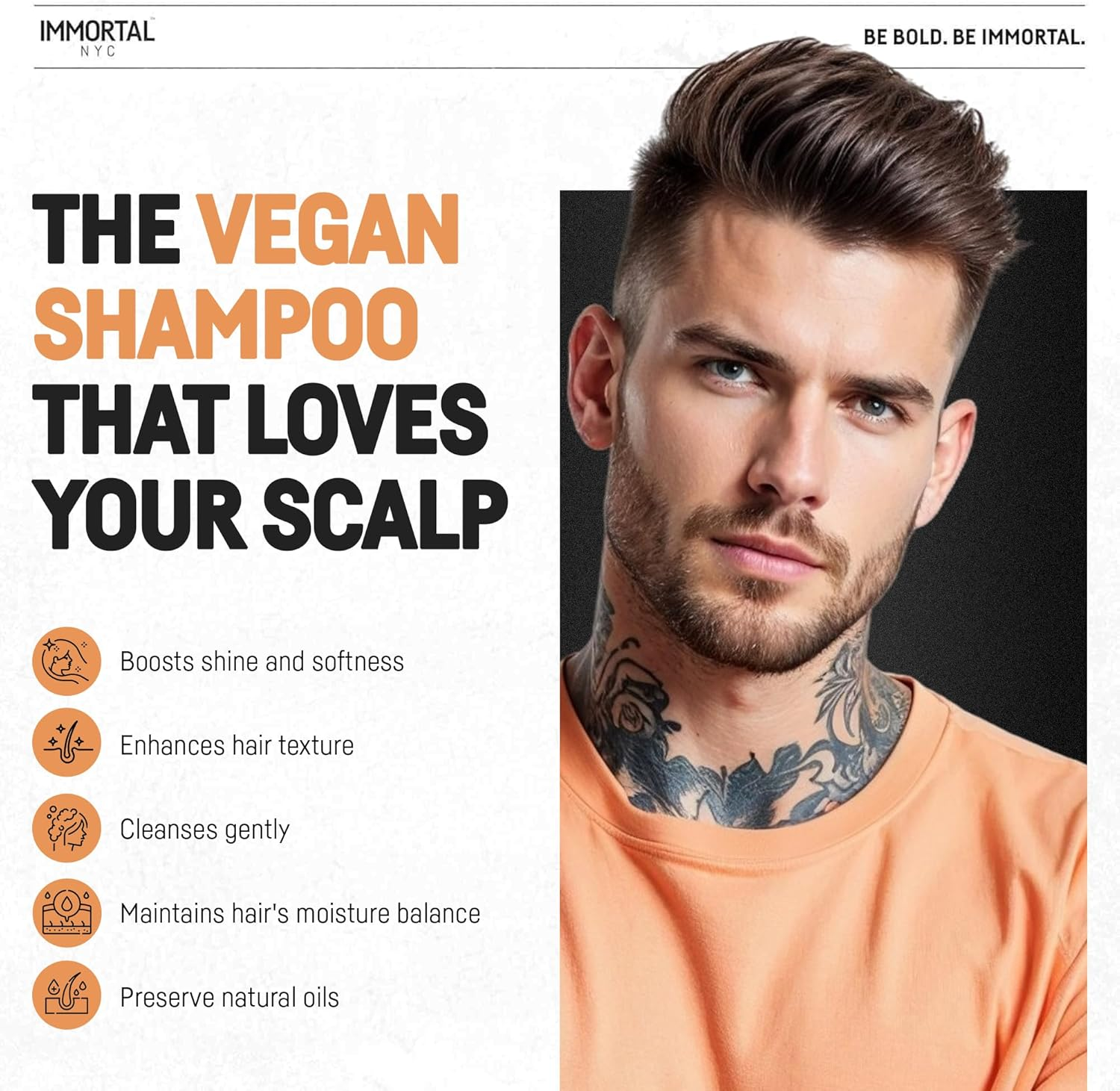 Immortal NYC I M Vegan Re-Bond Shampoo 500Ml image number 3