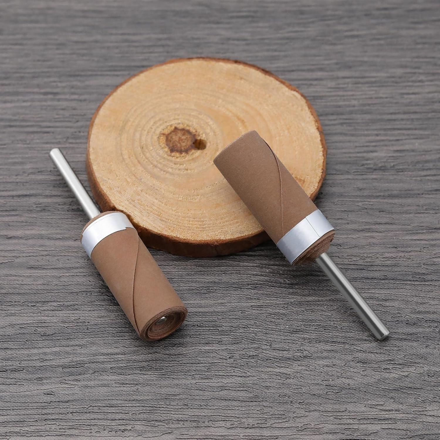 Emagtech 10PCS Grinding Head Sandpaper Stick Sanding Drums Sleeves Abrasive Wheel Woodworking Polishing Tool 320-3000 Grit image number 6