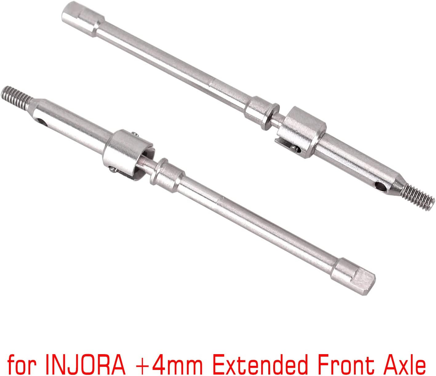 INJORA Steel 4Mm Extended Dogbone Axle Shaft for INJORA SCX24 Aluminum Axles Replacement（Front） image number 4