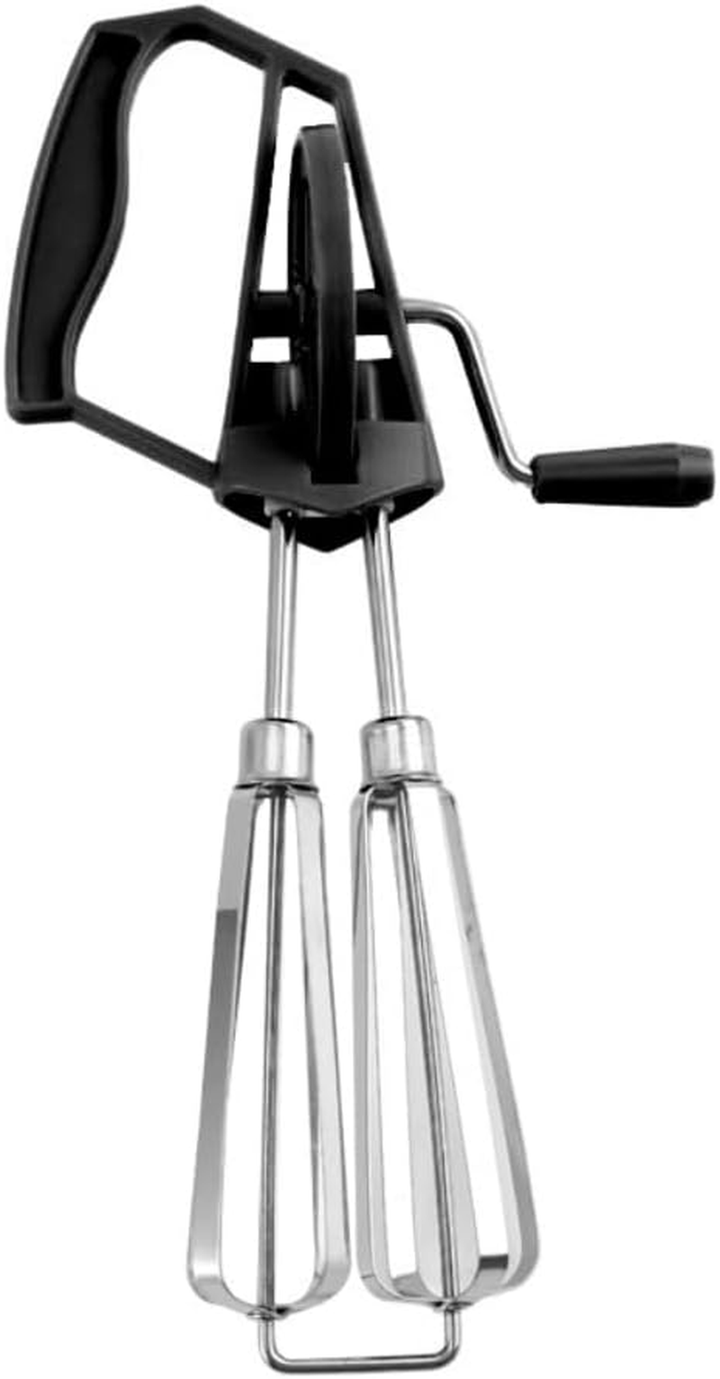 LEDON Manual Stainless Steel Hand Whisk &ndash; Rotary Egg Beater & Dough Mixer with Ergonomic Handle &ndash; Non-Electric Whipping Tool for Baking, Batter, Cream, Camping & Kitchen Use &ndash; 6.5X25.5Cm (1)