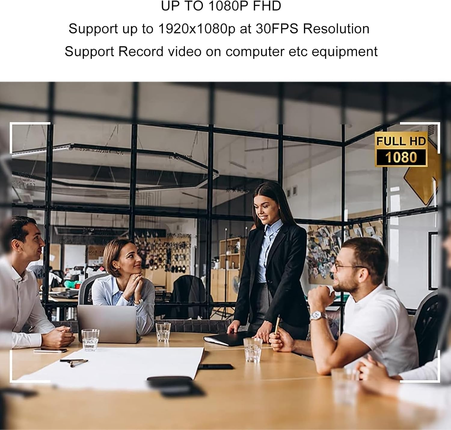 Center Cam Middle Screen Webcam, 1080P USB Webcam, Eye to Camera USB PC Webcam, Built in Microphone, for Youtube Meetings, Zoom, Conference image number 2