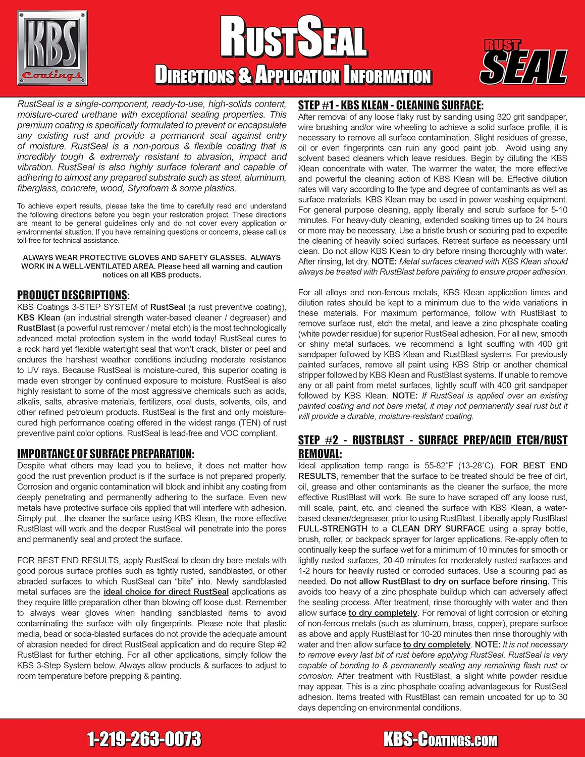 KBS Coatings 4301 Gloss Black Rustseal - 1 Pint image number 3