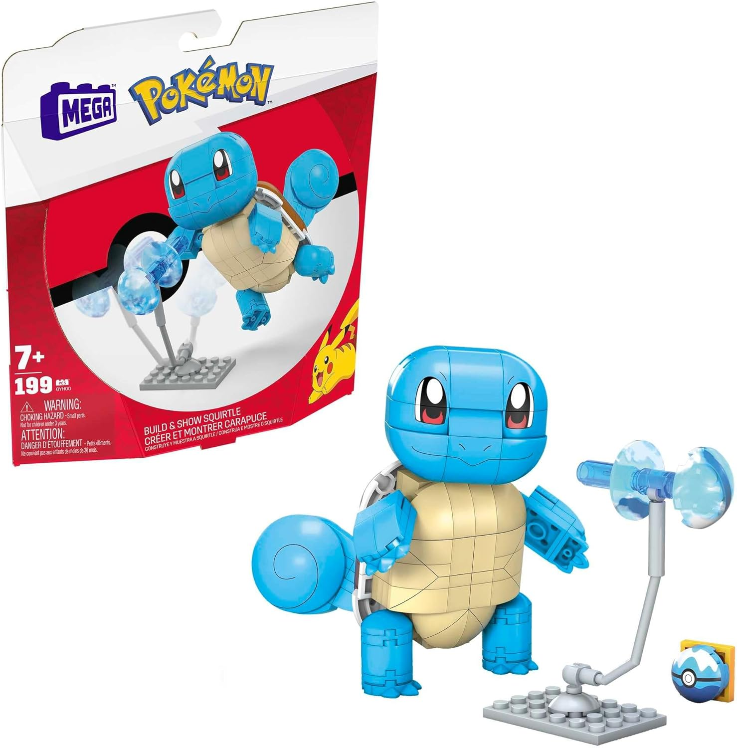 MEGA Pokemon Action Figure Building Toys, Bulbasaur with 175 Pieces, 1 Poseable Character, 4 Inches Tall, Gift Ideas for Kids image number 5