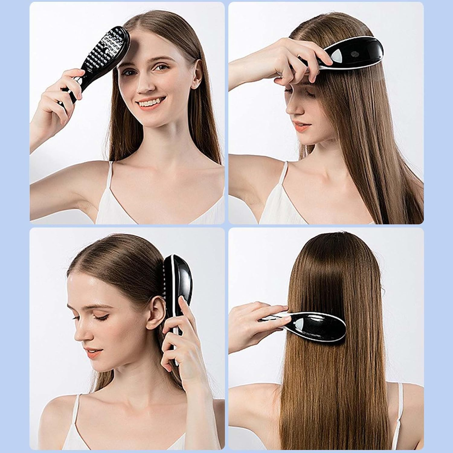 Electric Scalp Massage Brush, Wireless Spray Massage Comb with Red & Blue Light with 3 Modes, Scalp Massager, Massage Comb, Ideal for Hair Care and Relaxation image number 6