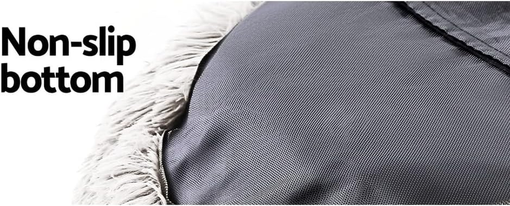 Pet Bed Dog Cat 110Cm Calming Extra Large Soft Plush White Brown Cozy Comfort image number 5