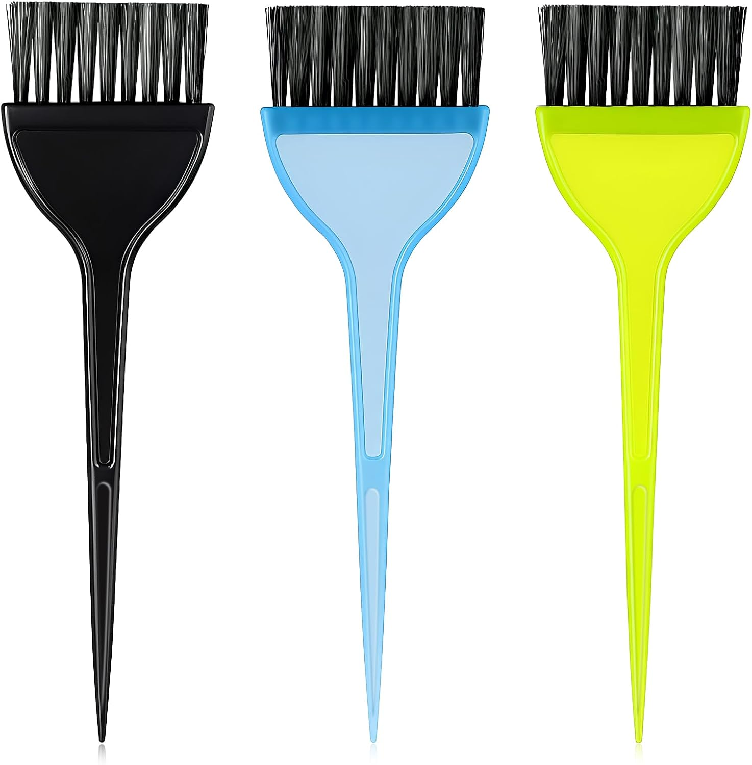 Hair Color Brush, 3 Pcs Hair Dye Brushes Professional Coloring Brush Wide Color Applicator Brushes Reusable Tinting Comb Tool Kit for Women Men Salon Use Home DIY Dyeing (3 Colors) image number 4