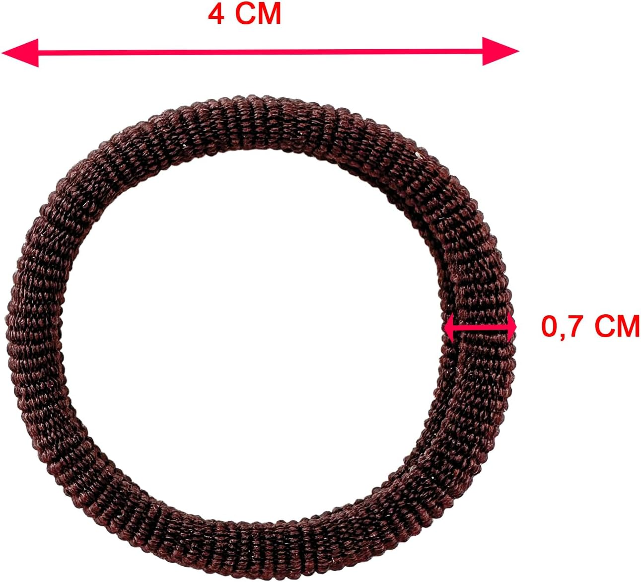 Haarallerliebst Hair Bobbles Extra Soft (Pack of 10 | Dark Brown | 4 Cm) with Box for Storage (Box Colour: White; Colour: Brown) - Box Colour: Pink; Colour: Black image number 7