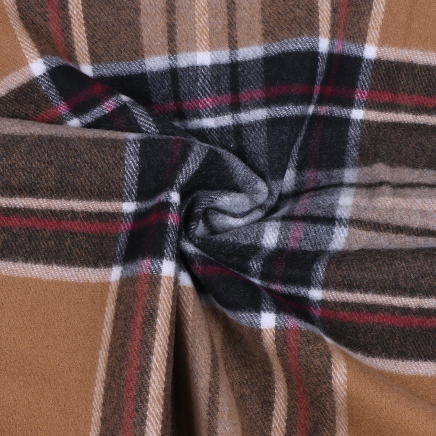 Herringbone Houndstooth Checked Pattern Cashmere Feel Classic Soft Luxurious Winter Scarf for Men Women image number 6