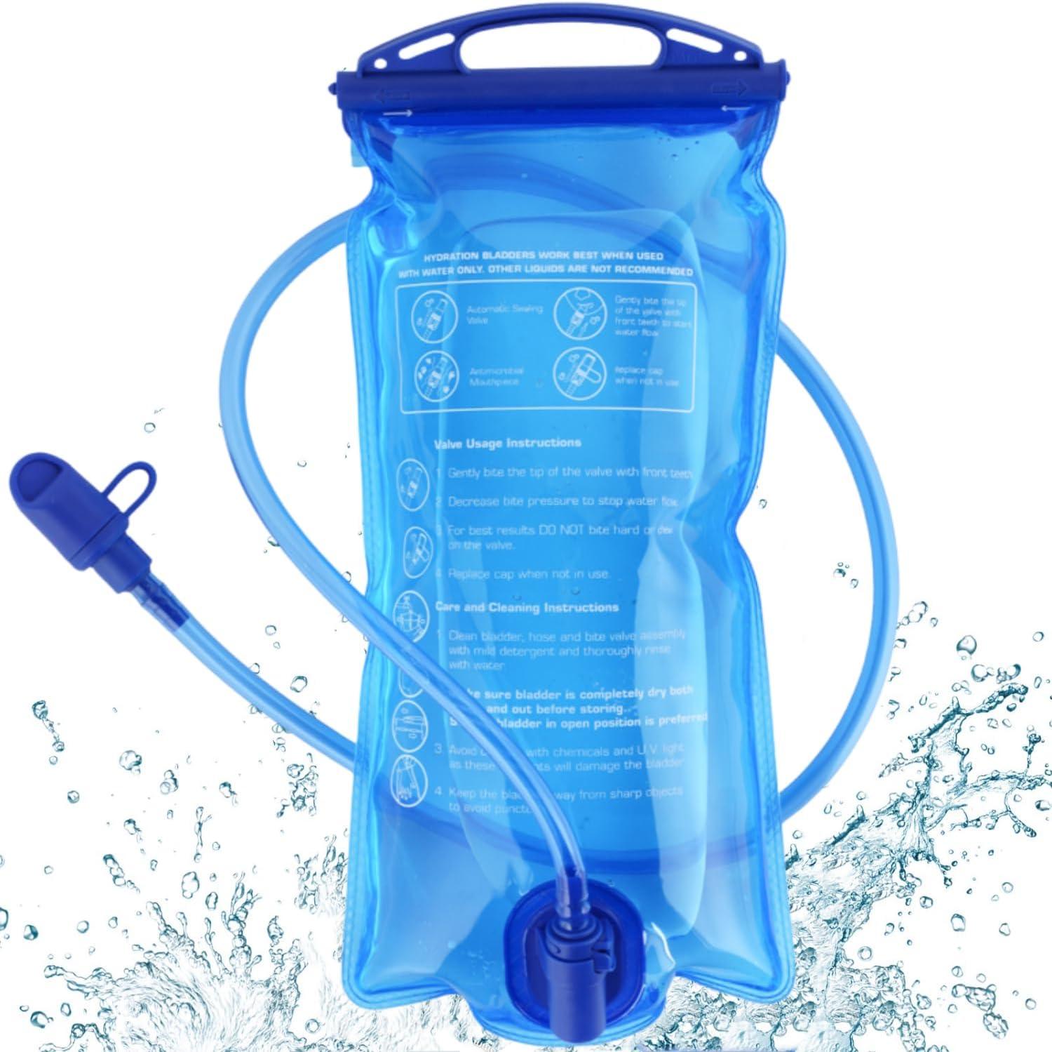 Hydration Bladder 1L 1.5L 2L 3L, Upgraded Leak-Proof Water Bladder 3Litre 2Litre, Water Reservoir for Outdoor Hiking Camping Running Cycling