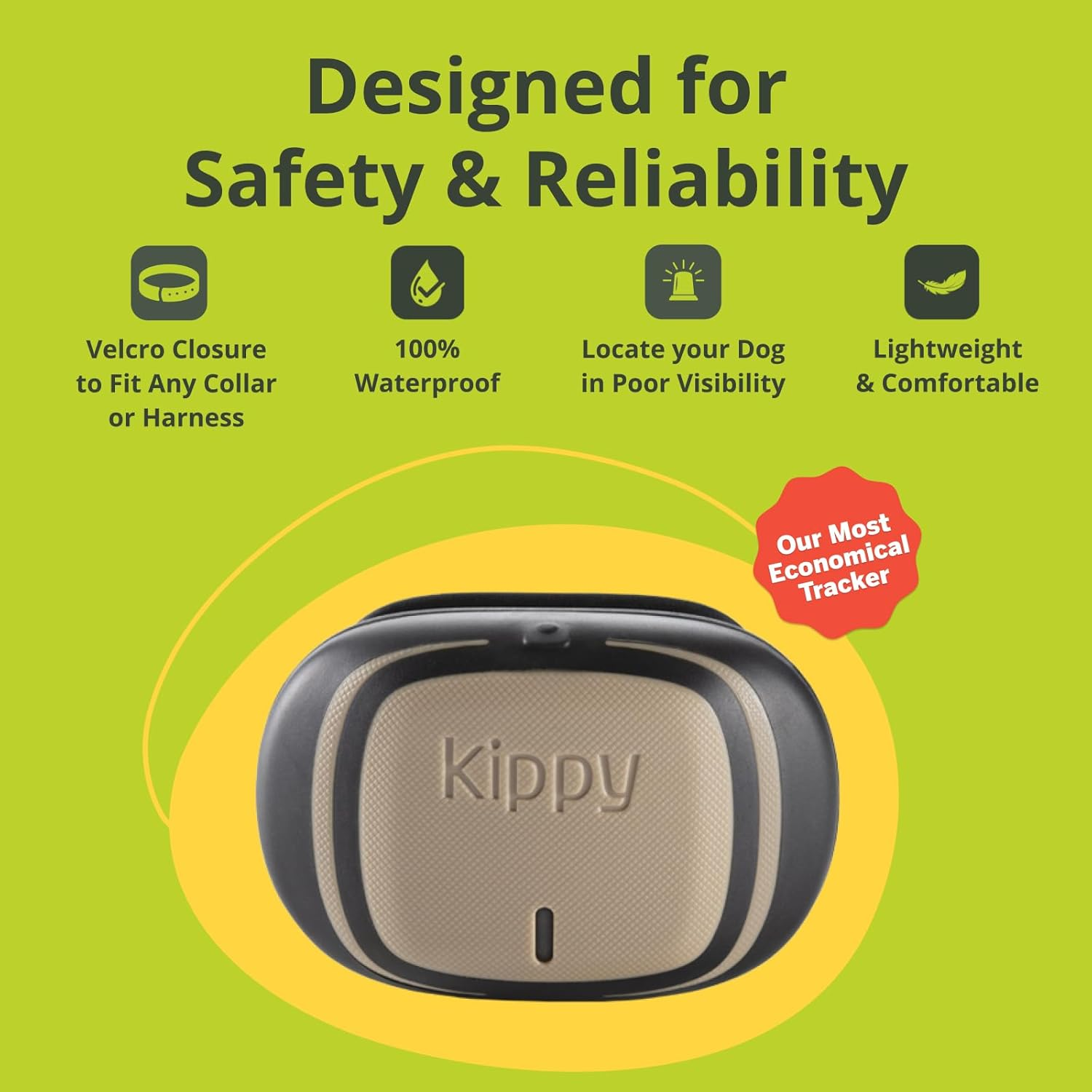 KIPPY - GPS Pet Tracker Collar Evo - Health and Activity Tracker &ndash; Satellite Dog and Cat Tracker for Collar - Waterproof Dog Tracker GPS - Locator with Instant Alerts and LED - Brown image number 5