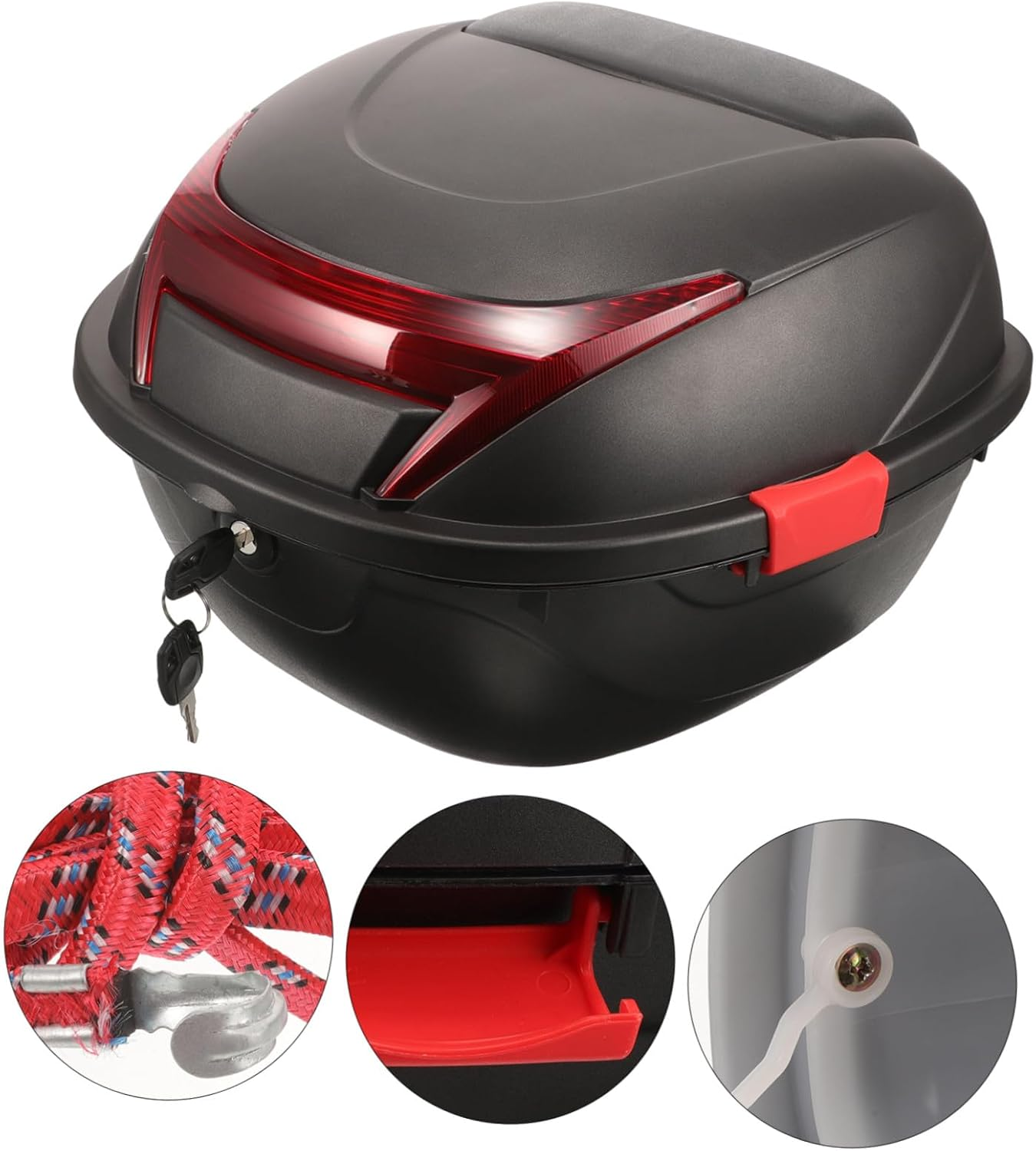 Large Capacity Motorbike Rear Storage Box Motorcycle Helmet Bag with Secure Lock and Reinforced Base for Outdoor Use Random Color image number 6