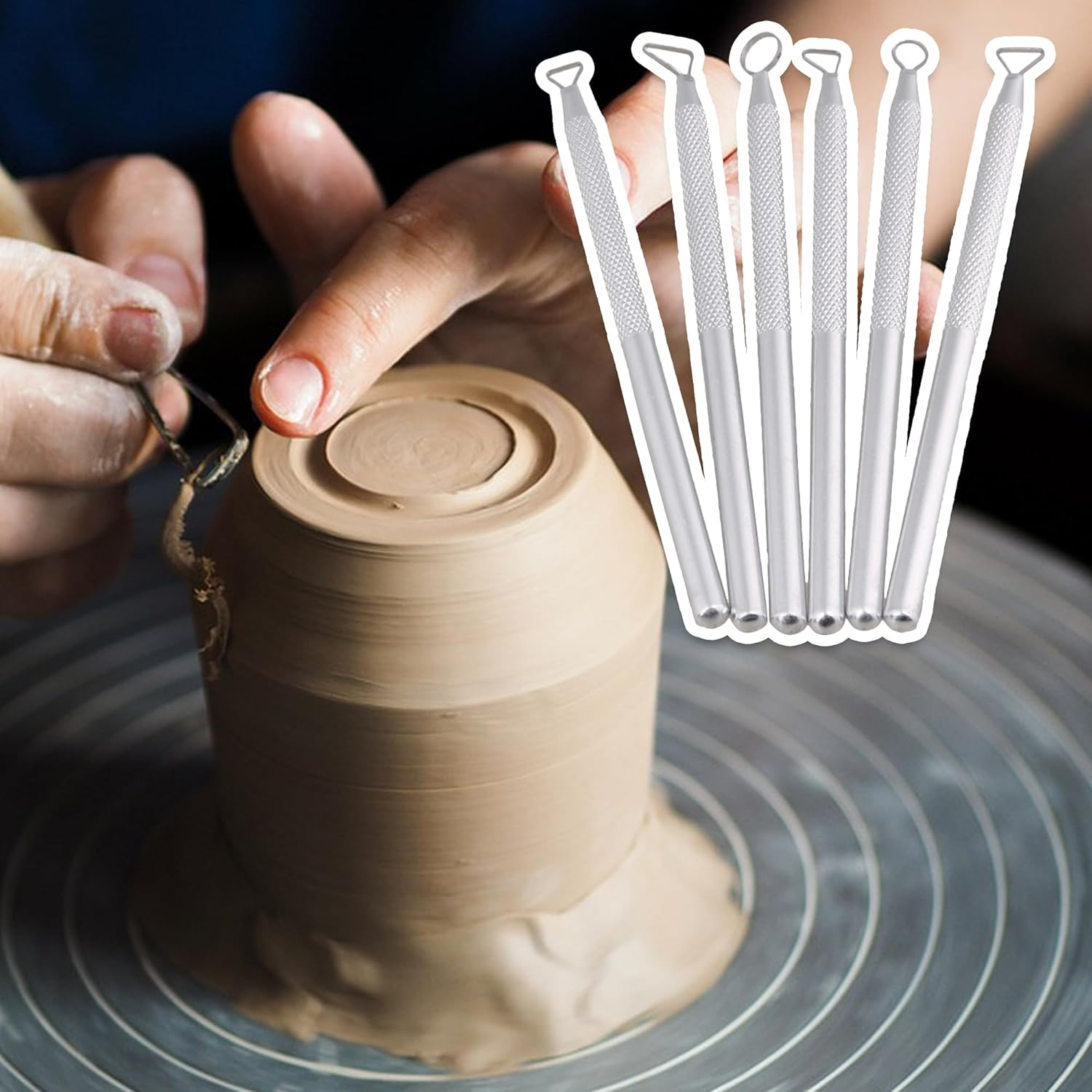 BQLZR Aluminum Ribbon Polymer Clay Sculpting Tools for Trimming Detailing Pack of 6 image number 4