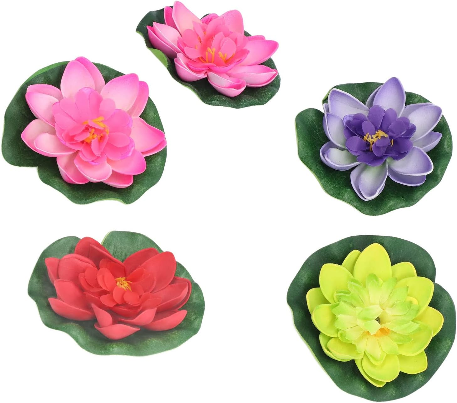Artificial Pond Plants Floating Lily Pads Lightweight Soft Thick Durable Attractive Decorative Props for Pool Fish Tanks Restaurants Tea Houses Beauty Salons EVA Foam Plast
