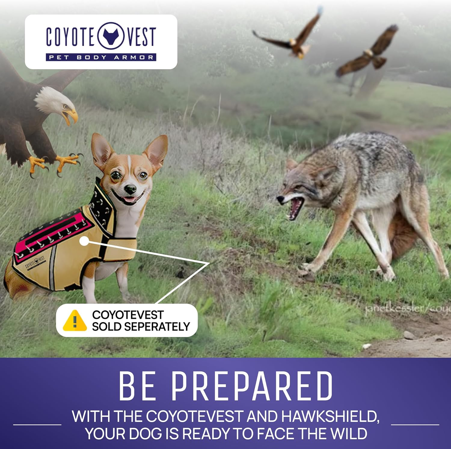 Hawkshield Pad for Coyotevest or Spikevest, Dog Harness Vest, Protective Dog Vest Harness Add-On to Shield Your Pet from Birds of Prey, Raptor, Hawk, Coyote & Animal Attacks- (Medium, Pink) image number 5
