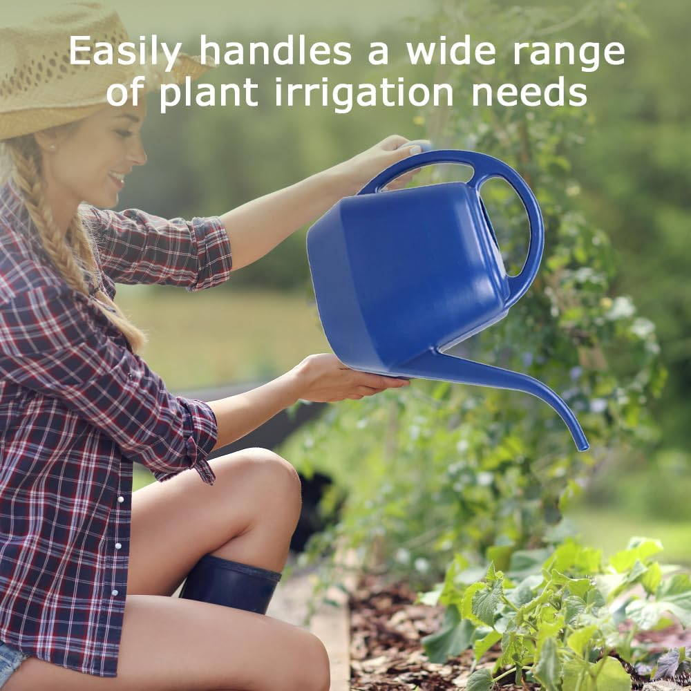 4L Gardening Watering Can with Durable Material, Durable Plastic Long Spout Watering Kettle, Portable Plant Watering Can, Large Plastic Watering Can for Garden Flowers Plants image number 5