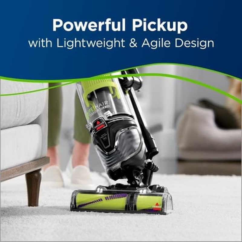 BISSELL Pet Hair Eraser Turbo 2454F | Bagless Upright Vacuum with Tangle-Free Brush Roll, Powerful Pet Hair Pickup with Turbobrush Tool & Led-Lit Crevice Tool image number 3