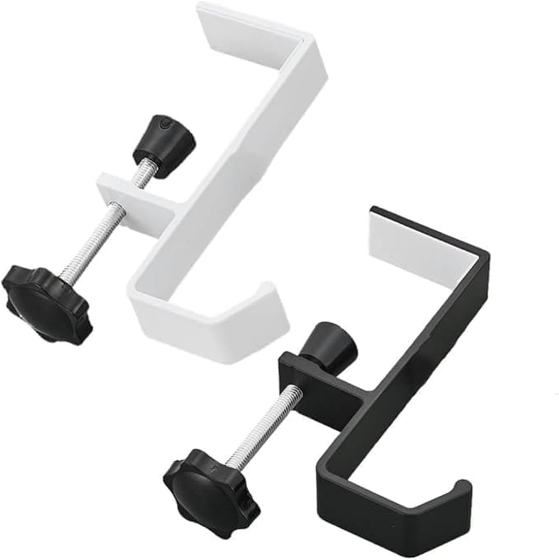 Jindizi Purse Hanger for Desk, 2 Pcs Headphone Holder Clamps, Universal Fit Desk Headphone Hanger, Movable Table Hooks for Hanging Bags Clothes, Hats, Coats image number 3