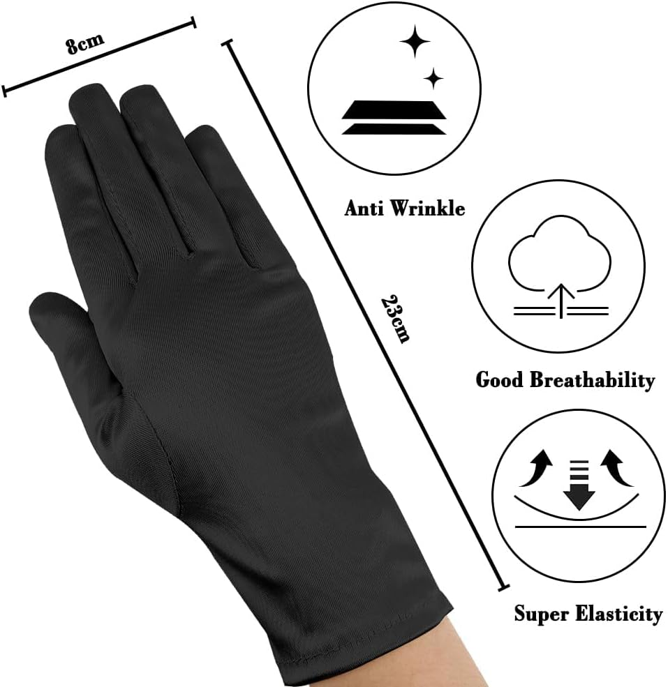 Satin Silk Opera Gloves for Women - Formal Dress Party Wedding Dance Princess Adult Evening Party 1920S,Halloween Opera Cosplay Costume image number 4