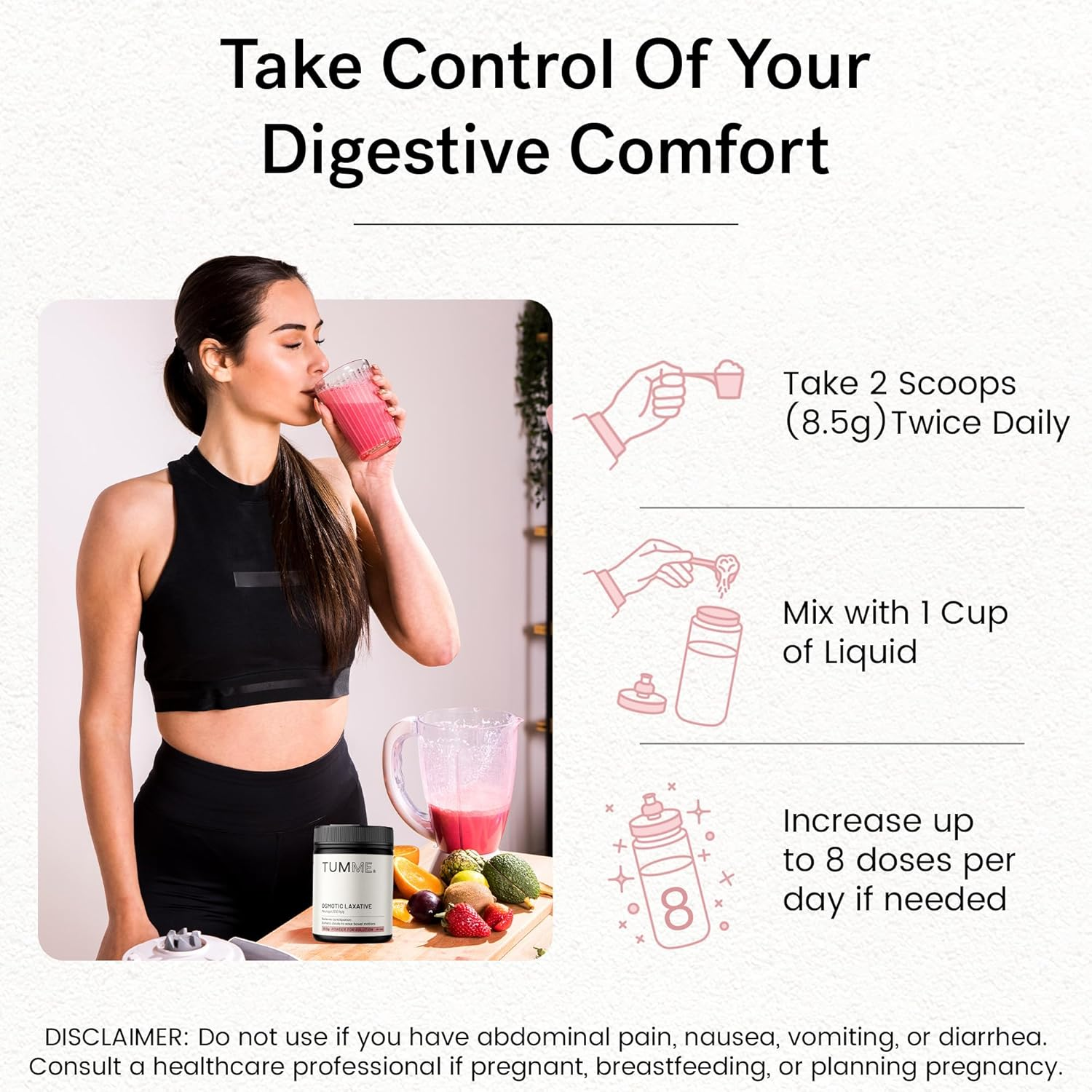 TUMME Osmotic Laxative Powder 510G | Constipation Relief Supplement | Gently Stimulates Bowels & Softens Stools for Regular Movements | Non-Dependency Formula (30 Doses) image number 6