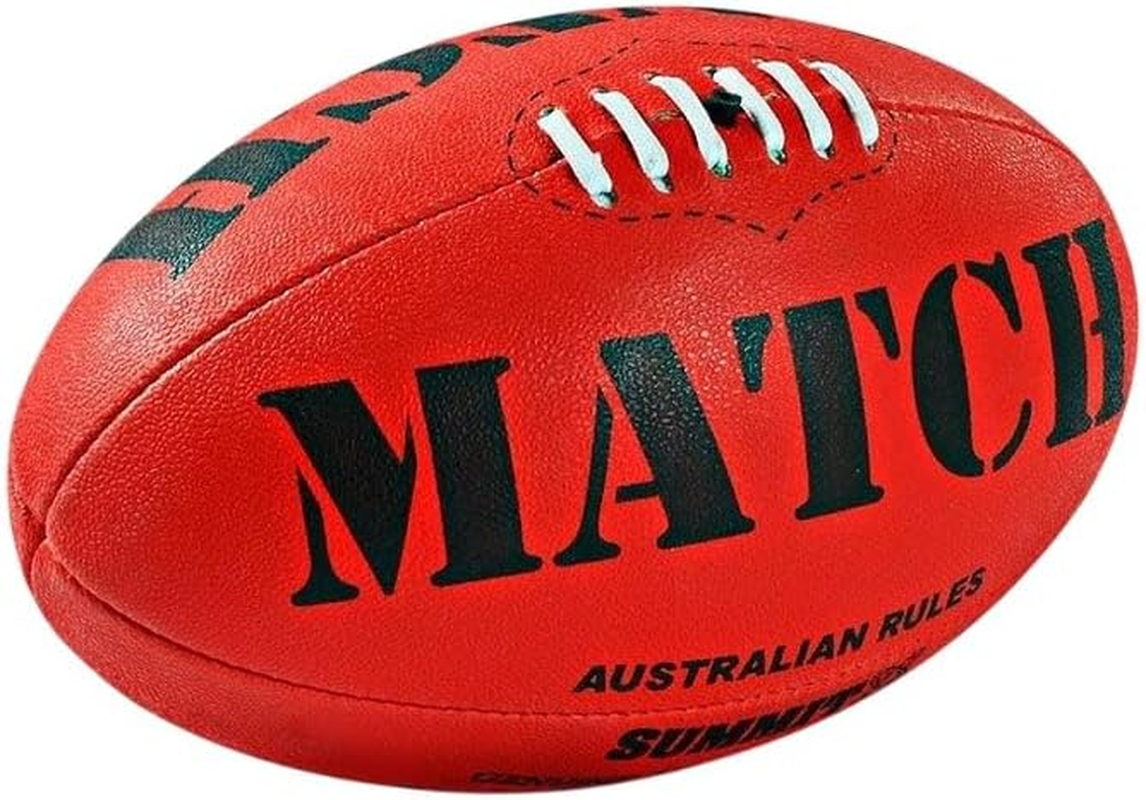 SUMMIT Match Classic Rules Australian Football - Water‑Resistant Embossed Synthetic Ball for Senior Footy Training and Matches - Senior Size 5 image number 2