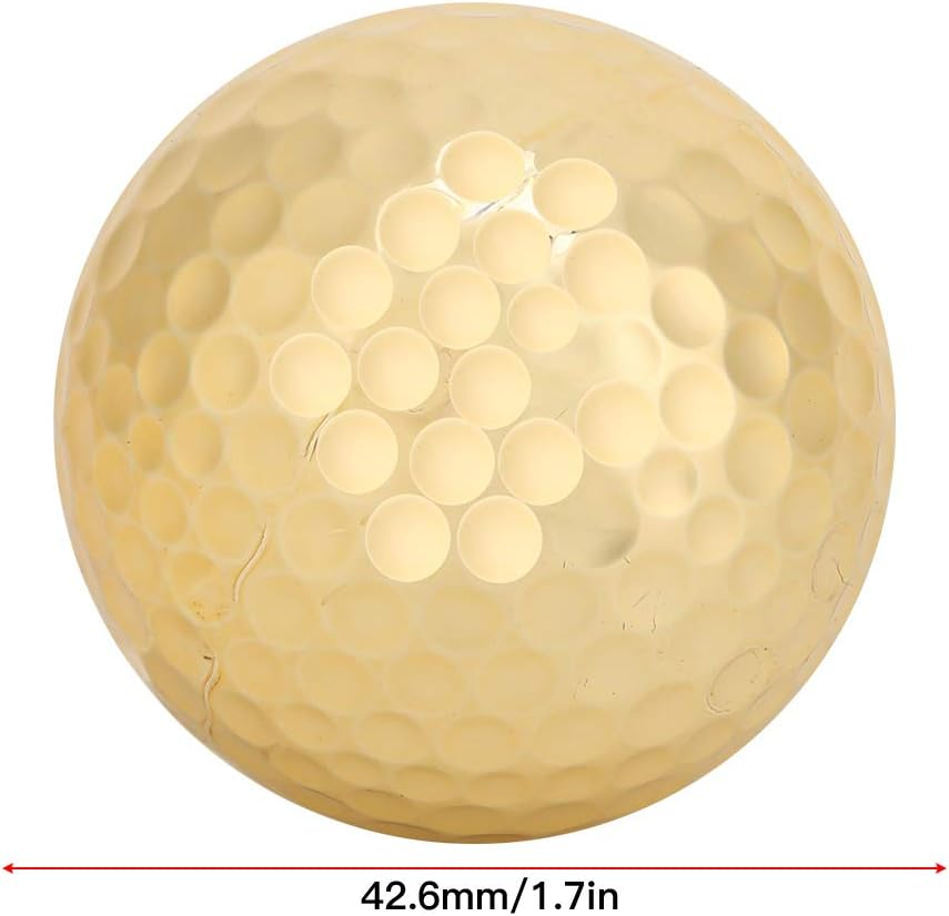 Gold Golf Balls Luxurious Golf Gifts for Golfer Unique Golf Accessories for Men and Women Golden Balls for Practice Present and Decoration Golf Practice image number 3