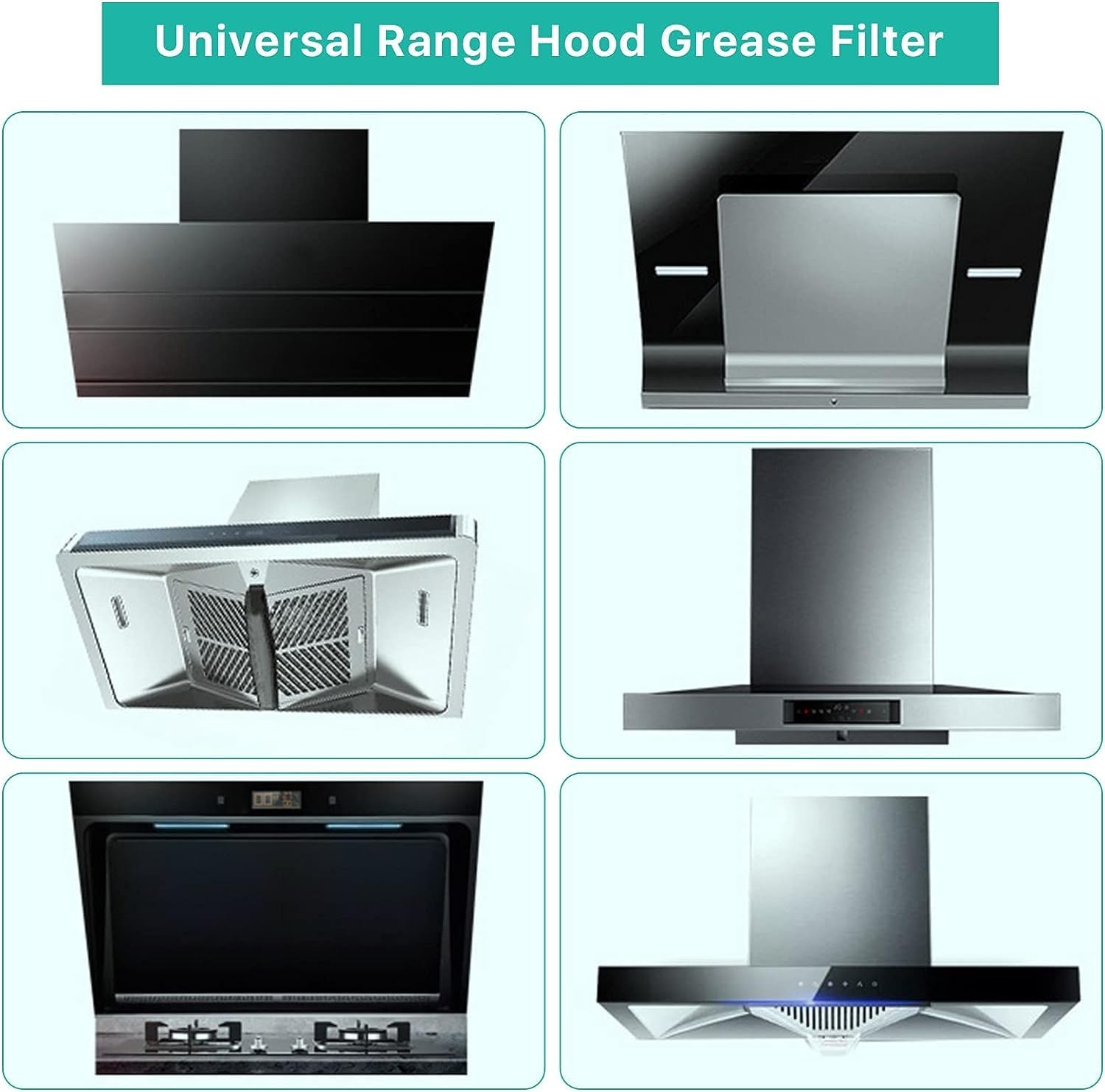 Range Hood Filters, Nonwoven Fabric Range Hood Replacement Filter with Adhesive Strips and Magnetic Block, anti Oil Filter Paper for Kitchen (2*Range Hood Filters 2*Adhesive Strips 16*Magnetic Blocks) image number 6