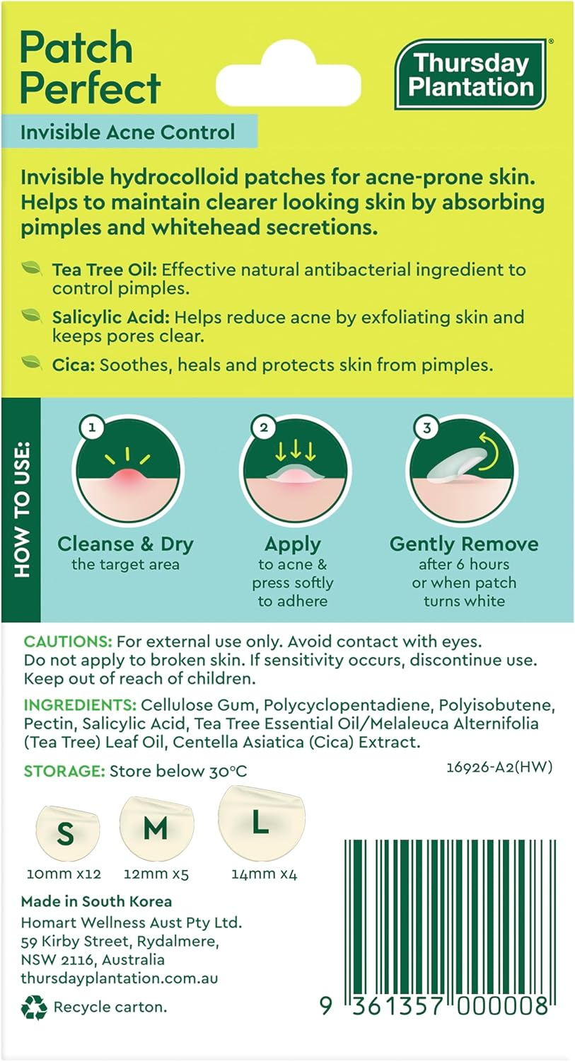 Thursday Plantation Patch Perfect Invisible Acne Control 21 Patches