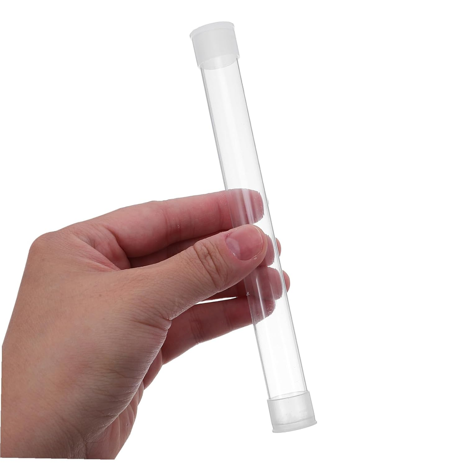 CHILDWEET 10Pcs Transparent Thermometer Storage Tubes Portable Plastic Needle Cases Dustproof Organizer for Home Office Travel Safety Protection image number 1