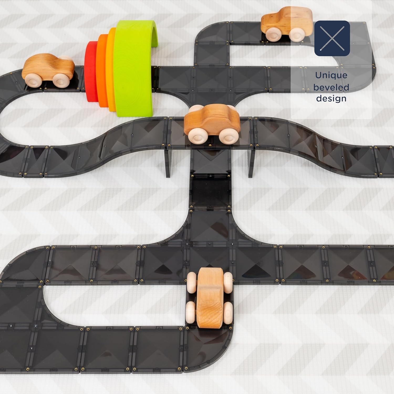 Connetix Magnetic Tiles Roads Creative Pack, 48 Pieces image number 6