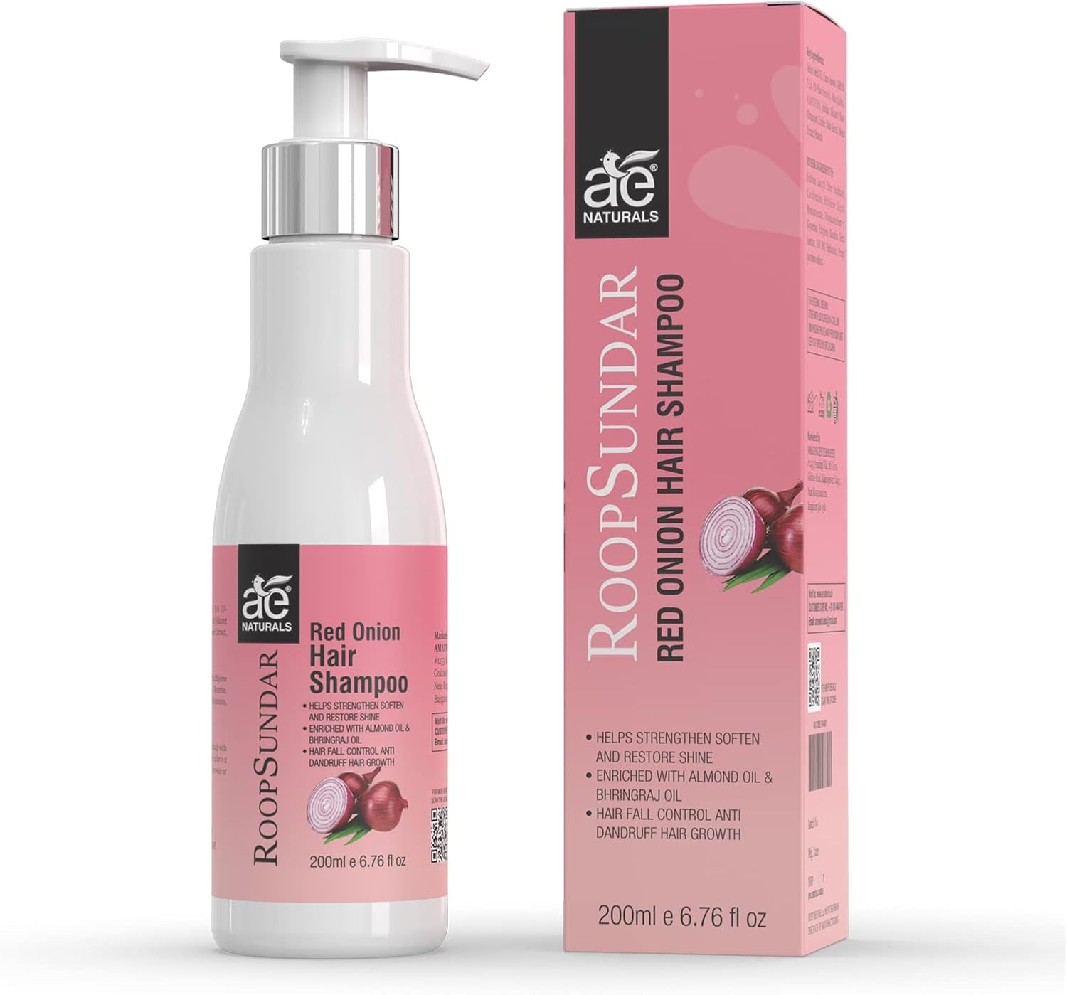 AE Naturals Roop Sundar Red Onion Hair Shampoo for Hair Damage 200 Ml image number 4