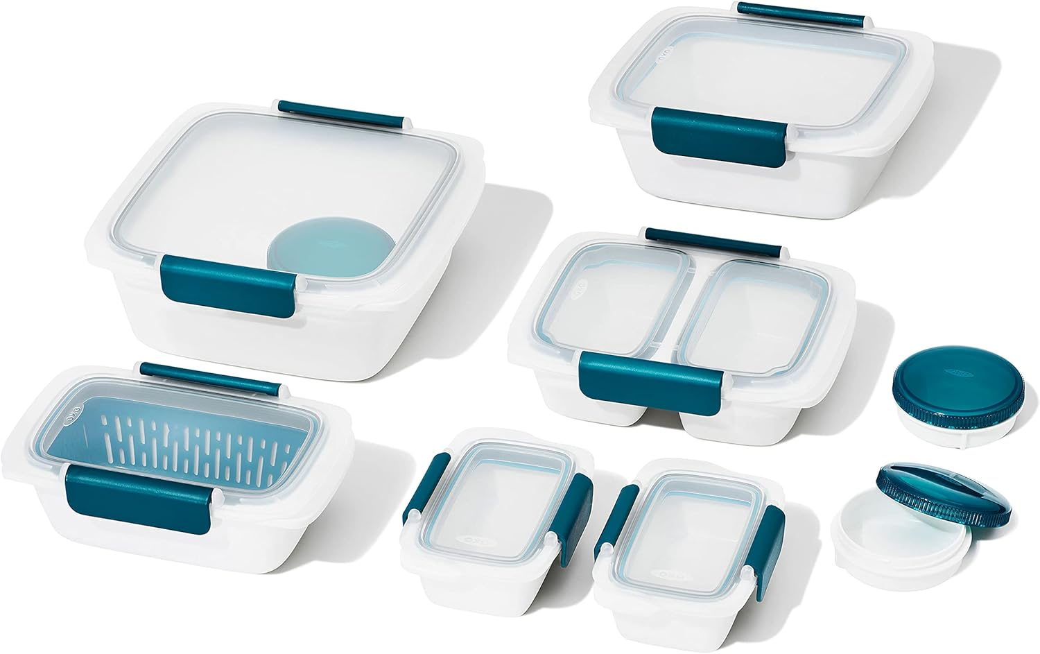 OXO Prep & Go 20-Piece Food Container Set, White image number 6