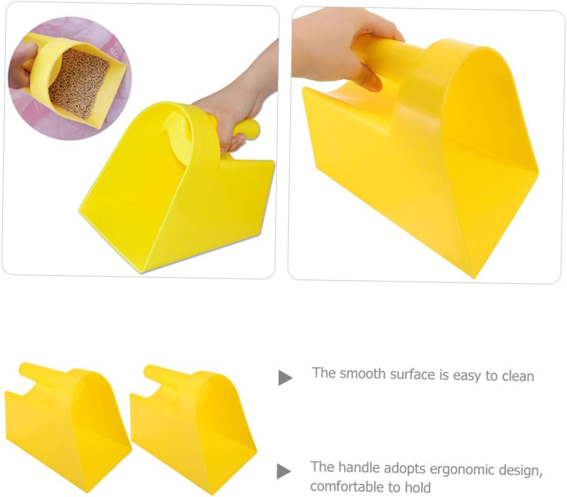 Abaodam Large Plastic Feed Scoop for Livestock Thickened Sturdy Utility Feeding Shovel 2Pcs for Pig Cattle Sheep Poultry Feeding image number 3
