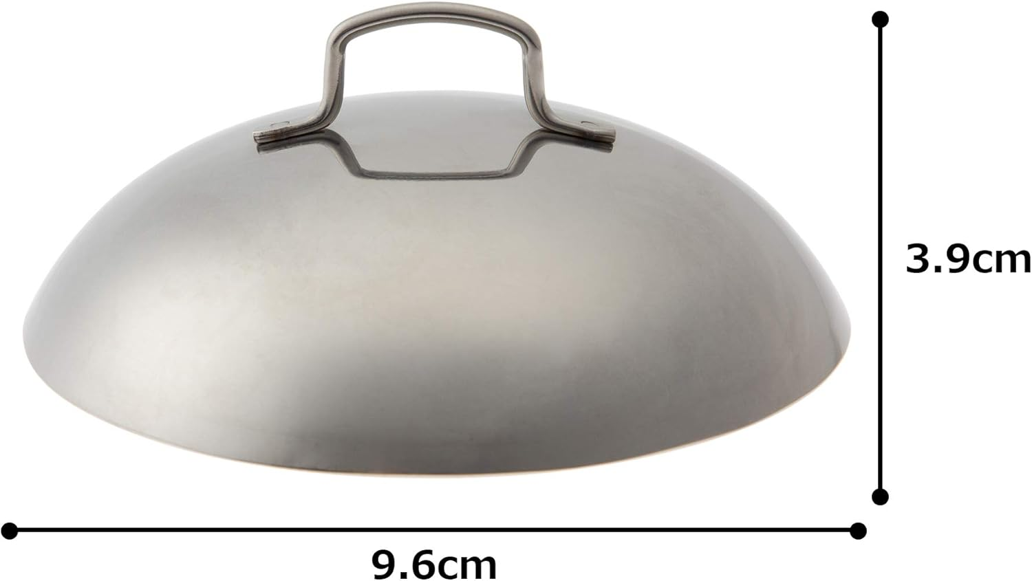TKG Corporation PPTA403 Petit Wok Lid for 3.9 Inches (10 Cm), 18-8 Stainless Steel, Made in Japan image number 1