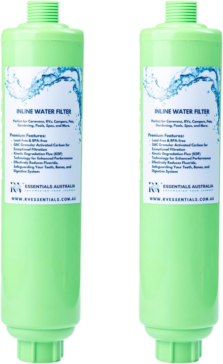 Inline Water Filter, Caravan, RV NSF Certified, Reduces Odors, Bad Taste, Rust, Chlorine, Ideal for RV Caravans and Marine Use, 2 Pack RV Essentials image number 4