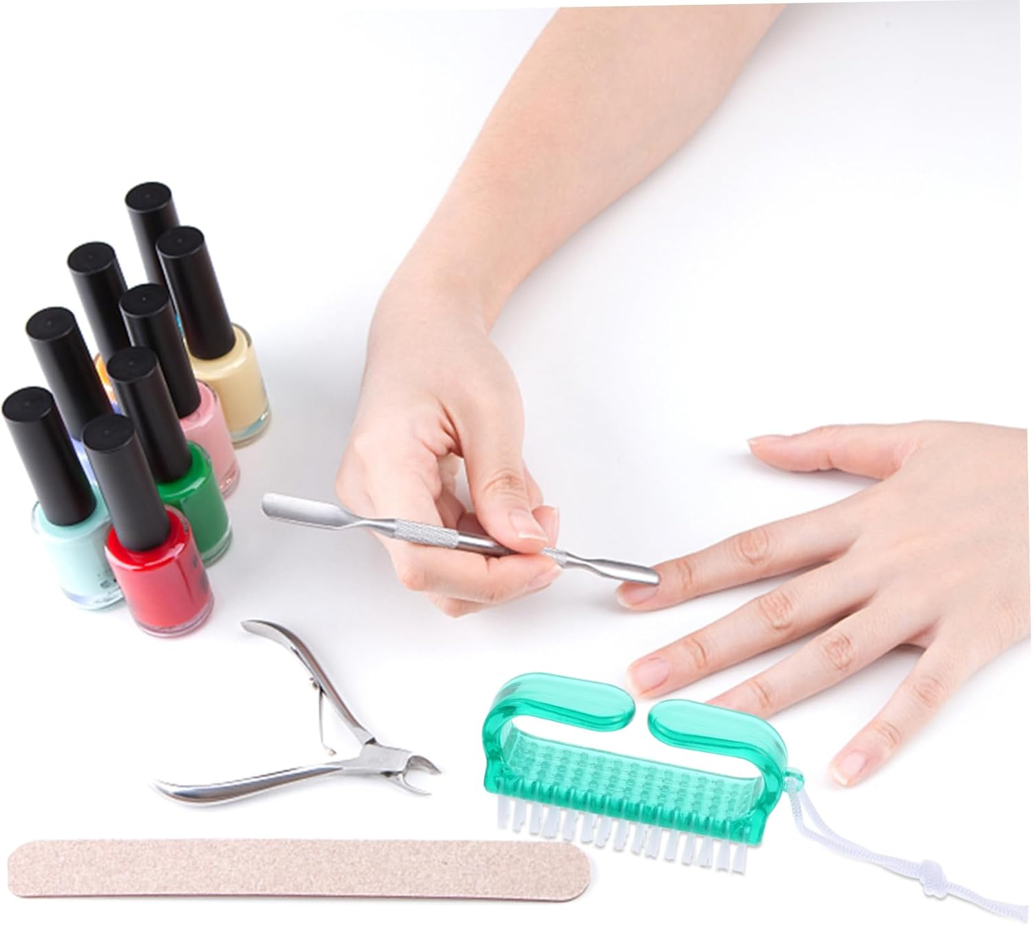 Didiseaon 4 Pcs Nail Cleaning Brush Durable Nail Scrub Brush for Fingernail Toenail Care for Home Travel Use Safe Cleaning Tool image number 6