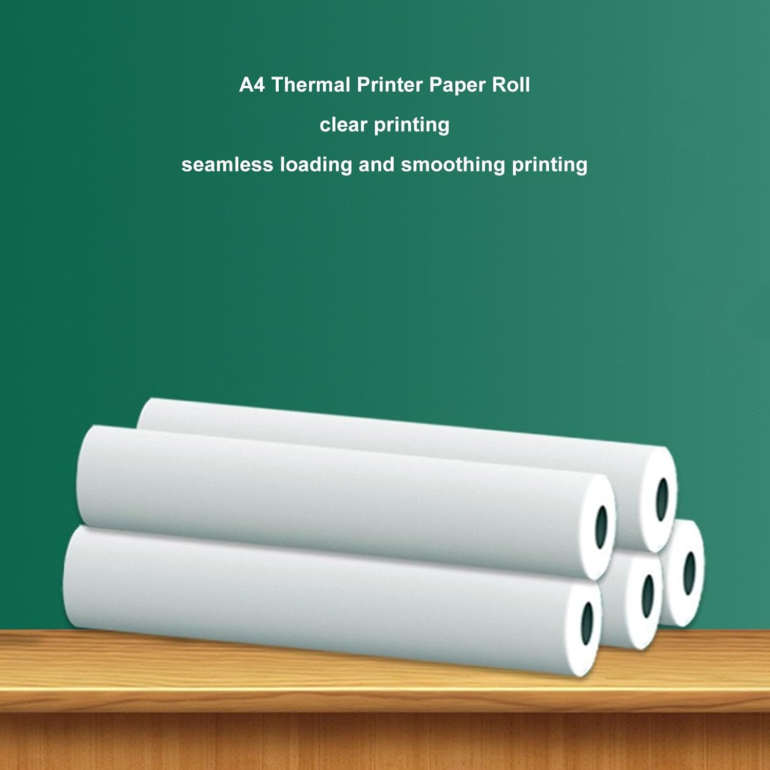 A4 Thermal Printer Paper Roll, 26.2Ft Long, 8.3In Wide, 1.2In Core image number 2
