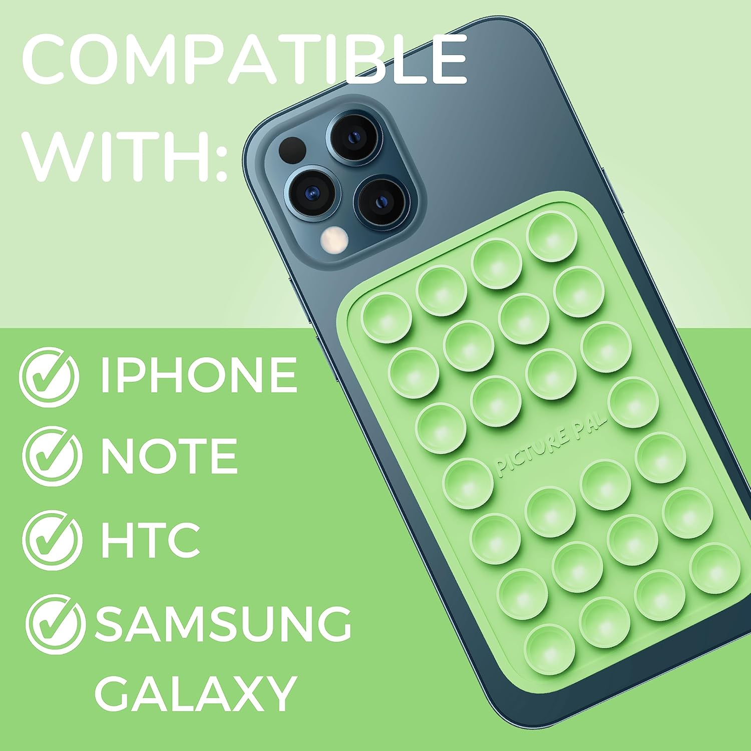 Silicone Sticky Phone Case - Suction Your Device Anywhere with This Gripper for Back - Content Creator Essentials for UGC, Tiktok Influencer Videos (Sherbert Green) - Raspberry Pink image number 4