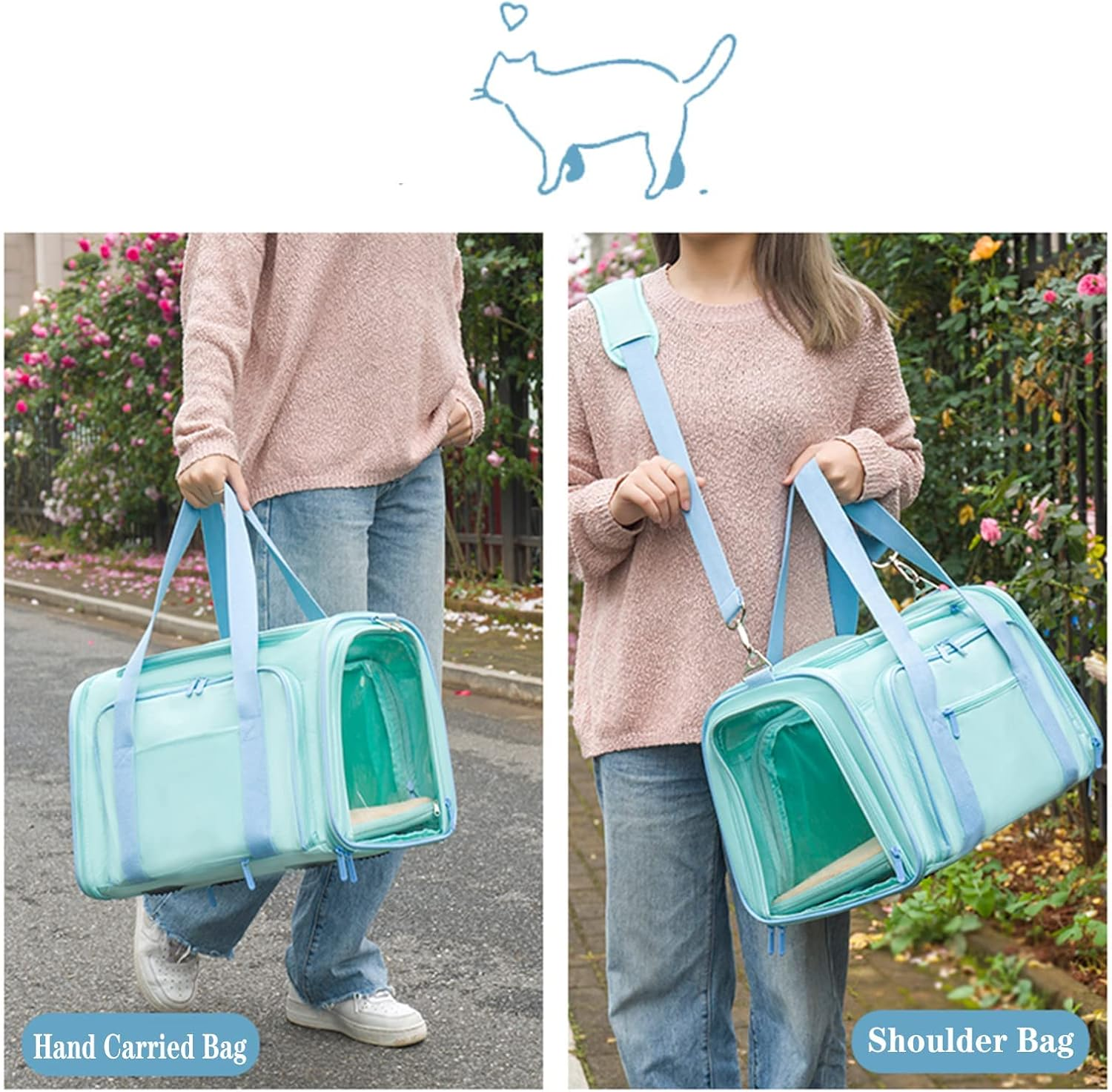 Cat Carriers, Pet Carrier for Cats and Dogs image number 3