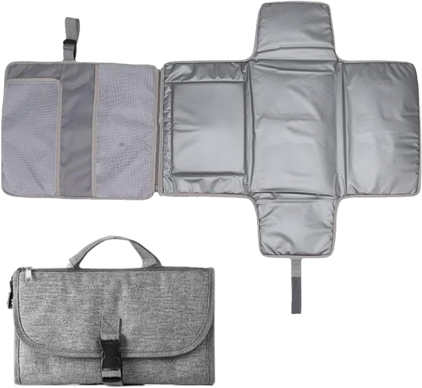 Portable Diaper Changing Station - Outdoor Folding Diaper Changing Pad with Multiple Pockets - Reusable Compact Changing Station, Waterproof Changing Pad for Girls and Boys image number 2