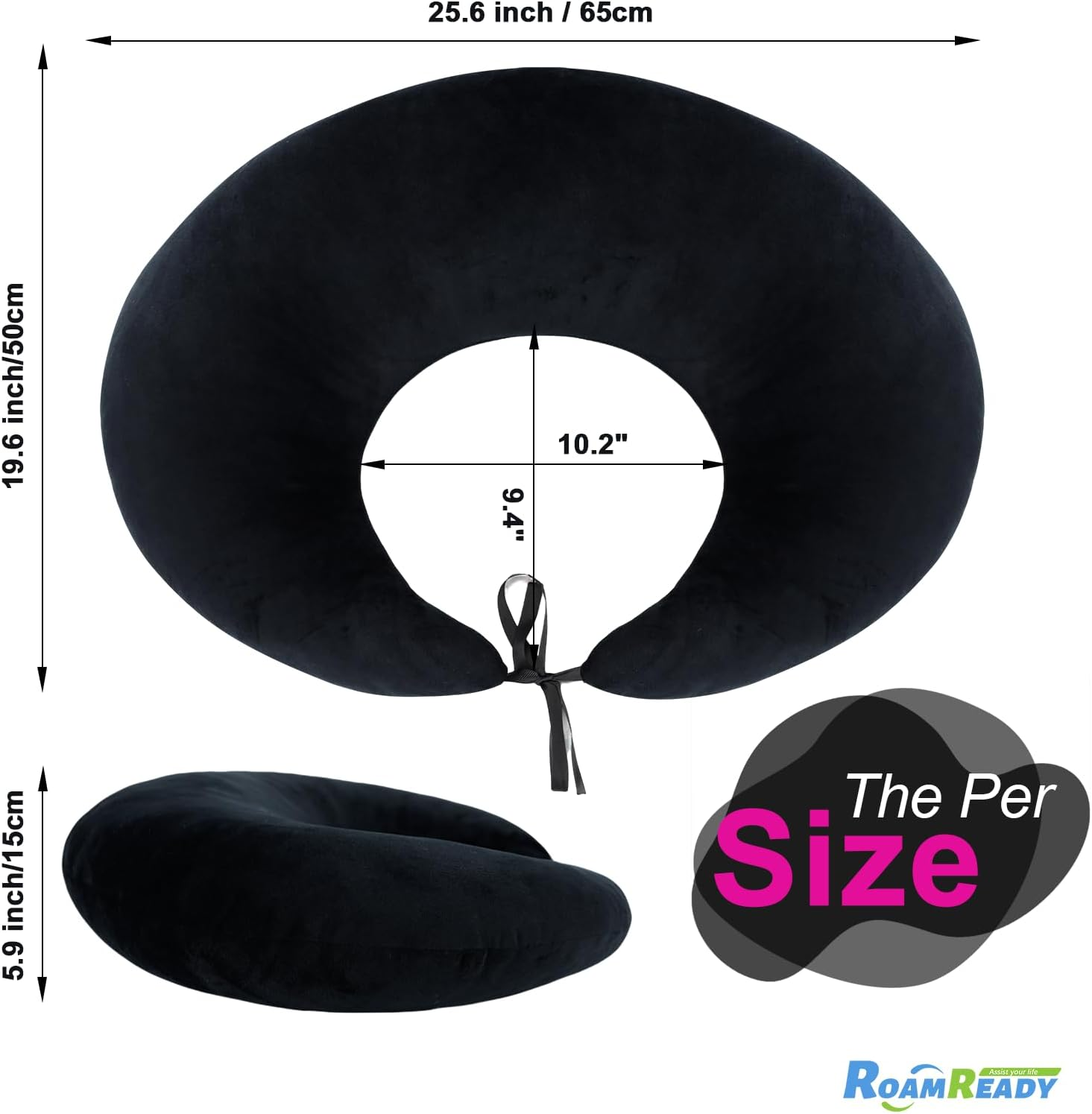 BBL Pillow after Surgery for Butt Sleeping Sitting, Driving Donut Hemorrhoid Pillow, Seat Support Hip Cushion, Cotton BBL Post Surgery Recovery Must Haves (Upgraded) image number 4