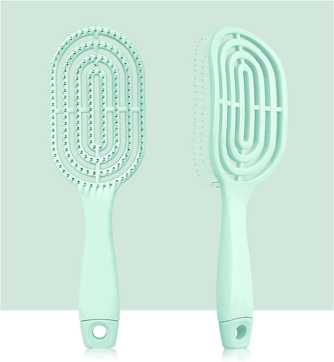 Organic Detangling Hair Brush for Women, Men and Children - Does Not Pull on Hair Straightening Brushes for Straight, Curly Wet Hair Home Massage Comb (Yellow)