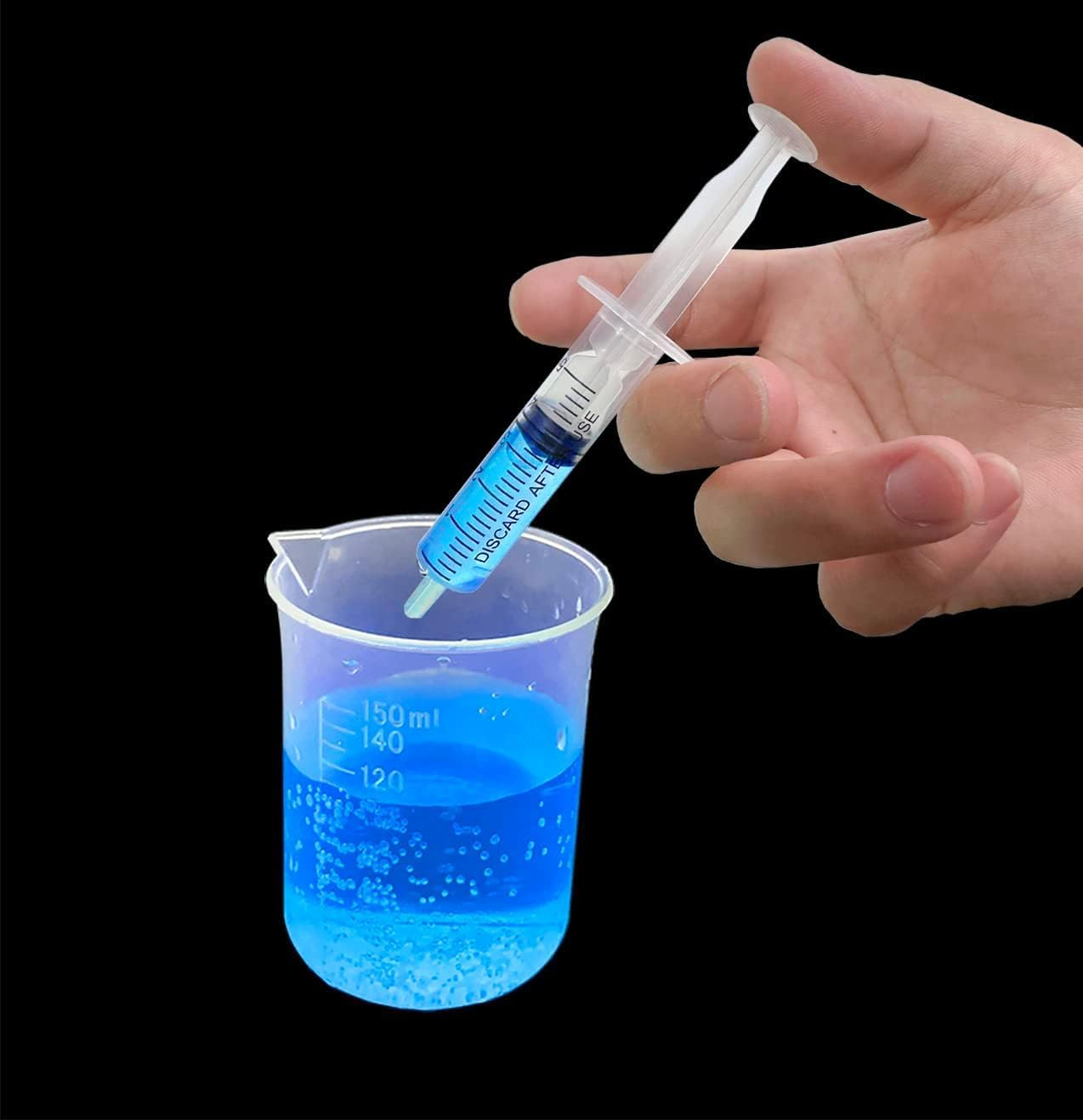 20 Pack 3Ml/Cc Plastic Syringe Liquid Measuring Syringe Tools Individually Sealed with Measurement for Scientific Labs, Measuring Liquids, Feeding Pets, Oil or Glue Applicator image number 3