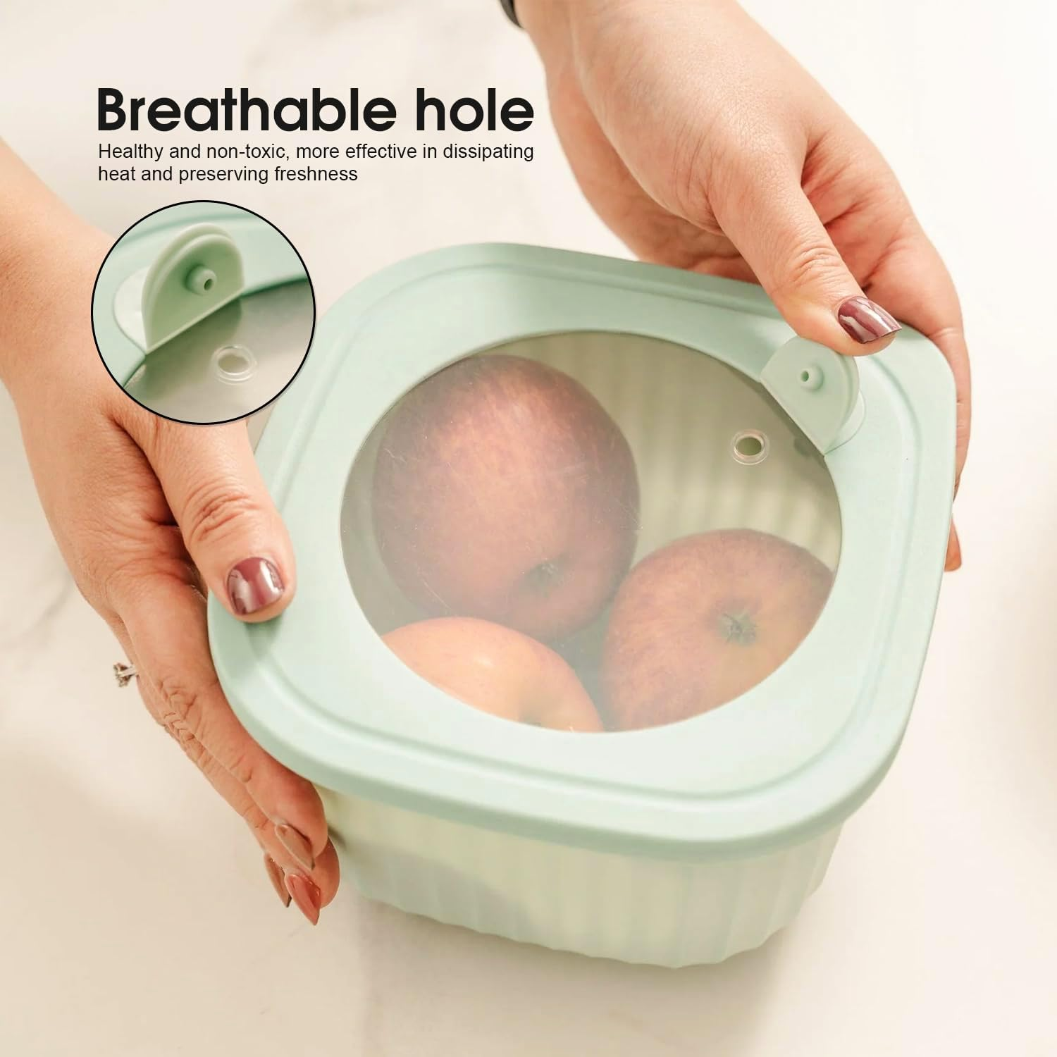 Felic 4PCS Mixing Bowl Set with Lids, Square Nested Food Storage Set in Various Sizes, Versatile Plastic Mixing Bowls for Kitchen Cooking,Mixing,Baking,Prepping,Stirring,Serving (Square Shape) image number 3