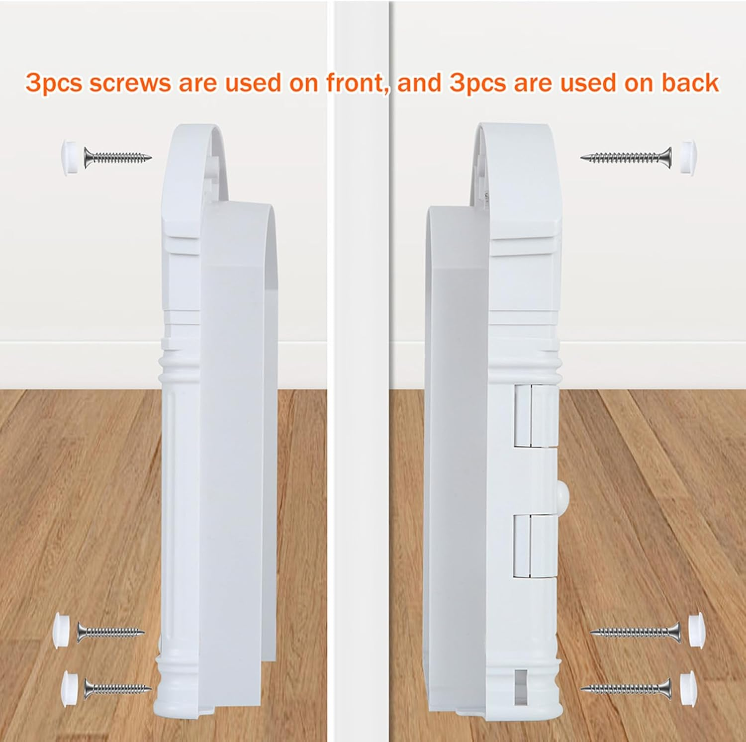 Bewinner Cat Flap Interior Door - Cute Cat Door with Double Swing Door Design, Fly Screen Balcony Door for Small Dogs and Cats, Door/Wall/Window Mounting (Common Style) image number 3